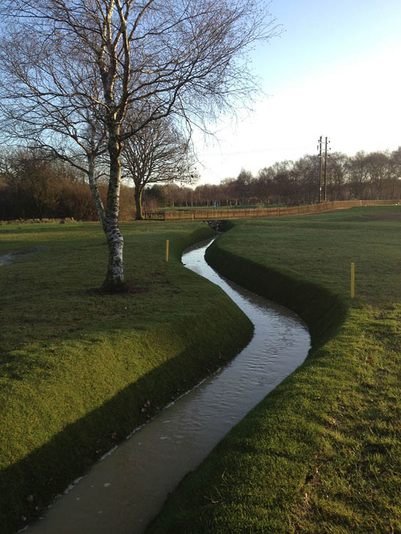 Nuneaton golf course construction of new ditch